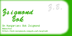 zsigmond bok business card